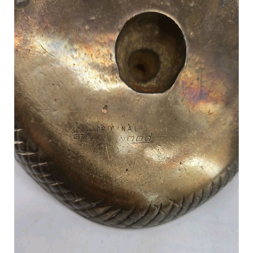 Vtg 1946 Russwood Sombrero Solid Cast Bronze Trinket Dish Jewelry Holder 5" - Picture 7 of 13